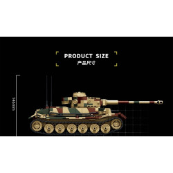12GO 97029 Tiger Tank (P) Xếp hình lắp ráp ghép mô hình Xe tăng Tiger (loại P) 1:28