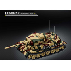 12GO 97029 Tiger Tank (P) Xếp hình lắp ráp ghép mô hình Xe tăng Tiger (loại P) 1:28