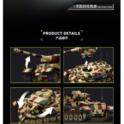 12GO 97029 Tiger Tank (P) Xếp hình lắp ráp ghép mô hình Xe tăng Tiger (loại P) 1:28