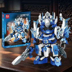 minGDi LEIBAO K2253 Xếp hình lắp ráp ghép mô hình Cơ giáp Tam Quốc: Tướng quân Trấn Đông, Triệu Vân, đồ trang trí phong cách dân tộc