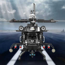 minGDi LEIBAO D06 Armed Helicopter Xếp hình lắp ráp ghép mô hình pháo hạm