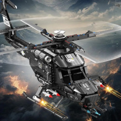 minGDi LEIBAO D06 Armed Helicopter Xếp hình lắp ráp ghép mô hình pháo hạm