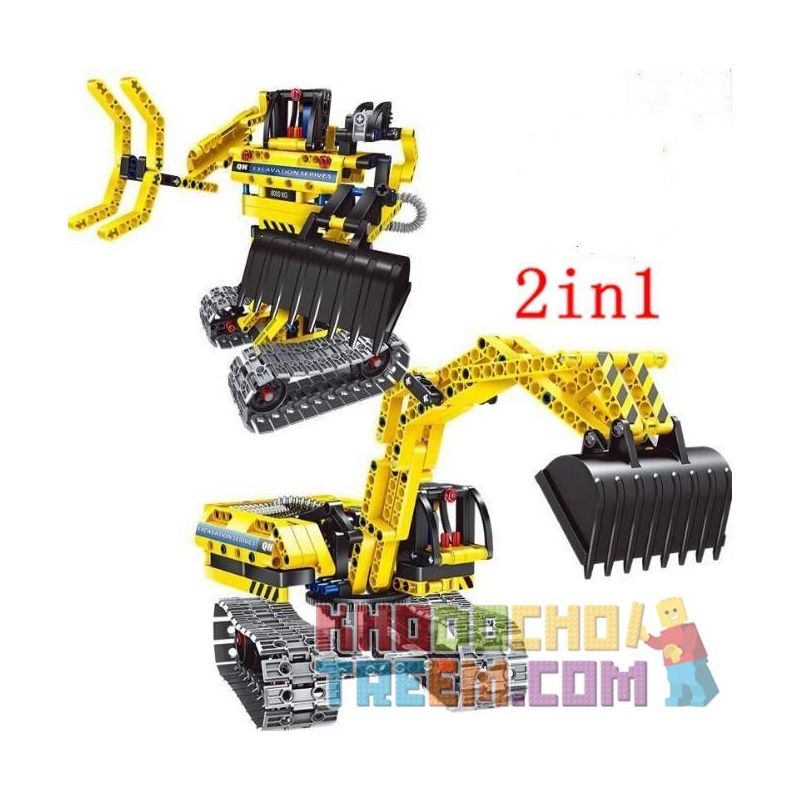 QIHUI 6801 TOP TOY 6801 non  MÁY XÚC BIẾN HÌNH ROBOT bộ đồ chơi xếp lắp ráp ghép mô hình  Kỹ Thuật Công Nghệ Cao Mô Hình Phương Tiện 342 khối