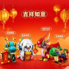 Xingya Premium 89100 Xếp hình lắp ráp ghép mô hình 4 linh thú tốt lành: Bạch hổ, Rùa đen, Suzaku, Rồng xanh