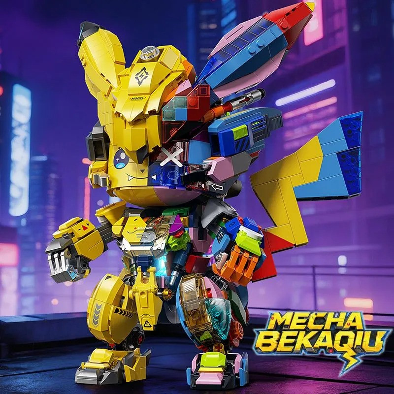 Xingya Premium 22213 Xếp hình lắp ráp ghép mô hình Pikachu cơ khí Cyberpunk