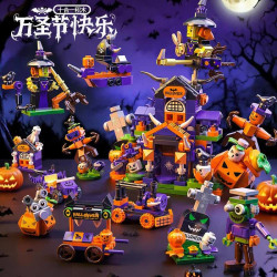 Xingya Premium 77744 Xếp hình lắp ráp ghép mô hình Chúc mừng Halloween 10 phong cách