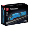 MouldKing 12050 A4 4468 "Mallard" Garter Blue Livery Xếp hình lắp ráp ghép mô hình Đầu máy hơi nước tốc độ cao Mallard