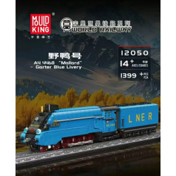 MouldKing 12050 A4 4468 "Mallard" Garter Blue Livery Xếp hình lắp ráp ghép mô hình Đầu máy hơi nước tốc độ cao Mallard