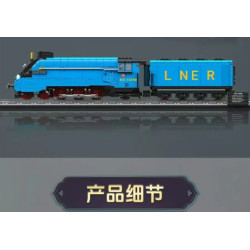 MouldKing 12050 A4 4468 "Mallard" Garter Blue Livery Xếp hình lắp ráp ghép mô hình Đầu máy hơi nước tốc độ cao Mallard