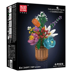 MouldKing 24097 Nature's Blossom Pot Xếp hình lắp ráp ghép mô hình nở hoa tự nhiên