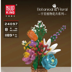 MouldKing 24097 Nature's Blossom Pot Xếp hình lắp ráp ghép mô hình nở hoa tự nhiên
