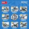 WOMA C1041 Xếp hình lắp ráp ghép mô hình Air Dominance: 8 tổ hợp trực thăng vũ trang