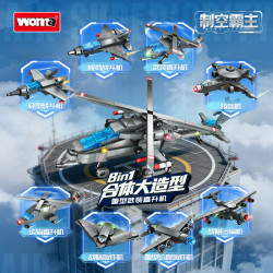 WOMA C1041 Xếp hình lắp ráp ghép mô hình Air Dominance: 8 tổ hợp trực thăng vũ trang