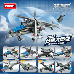 WOMA C1041 Xếp hình lắp ráp ghép mô hình Air Dominance: 8 tổ hợp trực thăng vũ trang