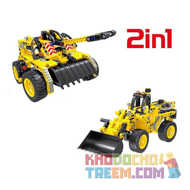 QIHUI 6803 non  XE ỦI VÀ PHÁO bộ đồ chơi xếp lắp ráp ghép mô hình  Kỹ Thuật Công Nghệ Cao Mô Hình Phương Tiện 261 khối