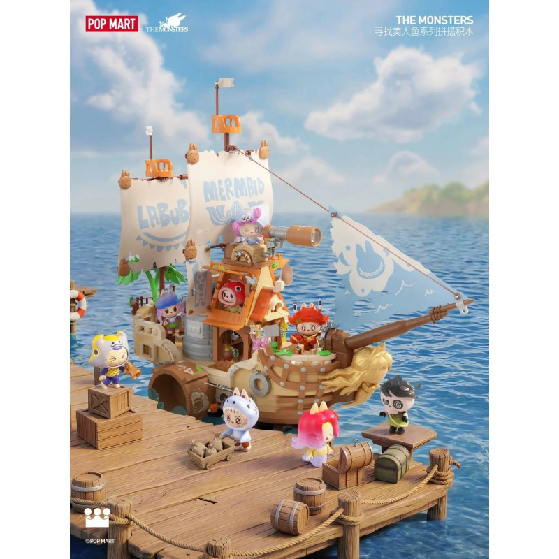 Bubble Mart P50002 Xếp hình lắp ráp ghép mô hình Quái vật đi tìm nàng tiên cá: Cuộc tìm kiếm nàng tiên cá