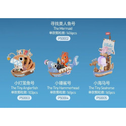 Bubble Mart P50003 Xếp hình lắp ráp ghép mô hình Quái vật tìm kiếm nàng tiên cá: Little Lanternfish