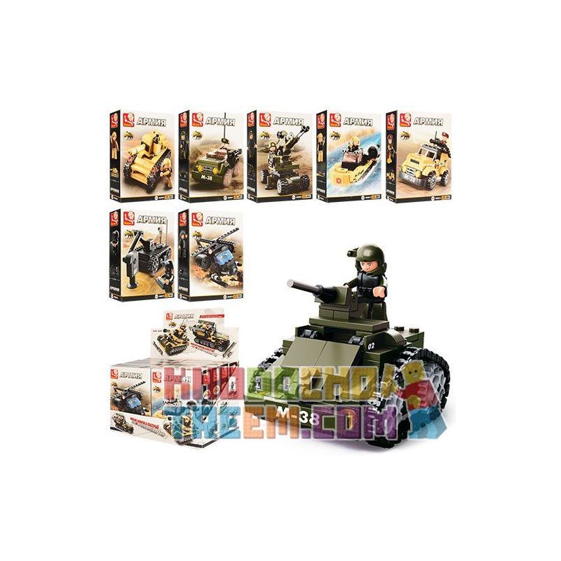 SLUBAN M38-B0588 B0588 0588 M38B0588 38-B0588 M38-B0587 B0587 0587 M38B0587 38-B0587 non  XE TĂNG THIẾT GIÁP 8 TRONG 1 bộ đồ chơi xếp lắp ráp ghép mô hình Military Army Quân Sự Bộ Đội 928 khối