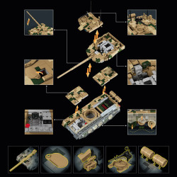 12GO 97032 Type 99B Main Battle Tank Xếp hình lắp ráp ghép mô hình Xe tăng chiến đấu chủ lực 99B 1:28