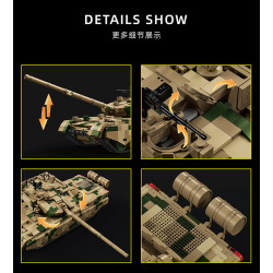 12GO 97032 Type 99B Main Battle Tank Xếp hình lắp ráp ghép mô hình Xe tăng chiến đấu chủ lực 99B 1:28