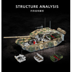 12GO 97032 Type 99B Main Battle Tank Xếp hình lắp ráp ghép mô hình Xe tăng chiến đấu chủ lực 99B 1:28