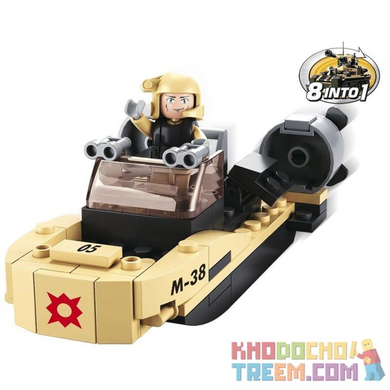 SLUBAN M38-B0588 B0588 0588 M38B0588 38-B0588 M38-B0587 B0587 0587 M38B0587 38-B0587 non  XE TĂNG THIẾT GIÁP 8 TRONG 1 bộ đồ chơi xếp lắp ráp ghép mô hình Military Army Quân Sự Bộ Đội 928 khối