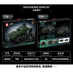 Le Yi 66103 Xếp hình lắp ráp ghép mô hình Chiến dịch Delta: Xe chiến đấu bộ binh LAV-C1