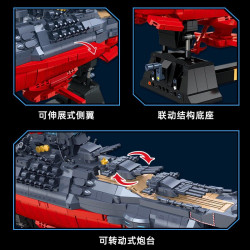 JIESTAR 58278 Space Astral Vanguard Battleship Xếp hình lắp ráp ghép mô hình Chiến hạm không gian Yamato 1:500