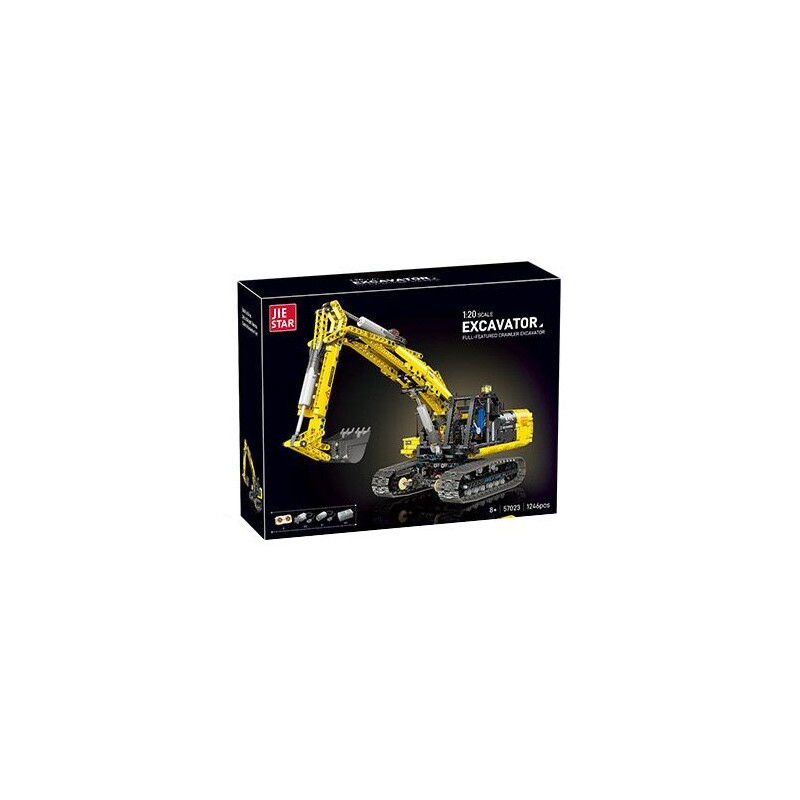 JIESTAR 57023 Xếp hình lắp ráp ghép mô hình Máy xúc điện bánh xích đầy đủ chức năng 1:20