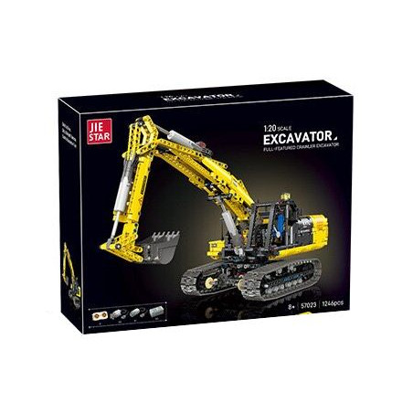 JIESTAR 57023 Xếp hình lắp ráp ghép mô hình Máy xúc điện bánh xích đầy đủ chức năng 1:20