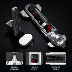 Jiqi JQ1123 Starship Rocket Xếp hình lắp ráp ghép mô hình tên lửa phi thuyền