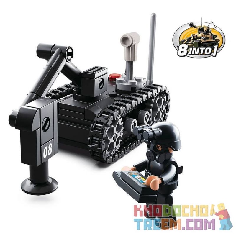SLUBAN M38-B0588 B0588 0588 M38B0588 38-B0588 M38-B0587 B0587 0587 M38B0587 38-B0587 non  XE TĂNG THIẾT GIÁP 8 TRONG 1 bộ đồ chơi xếp lắp ráp ghép mô hình Military Army Quân Sự Bộ Đội 928 khối