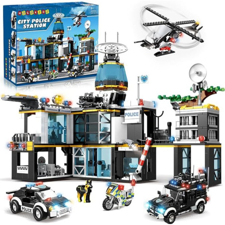 hogokids C0555A Xếp hình lắp ráp ghép mô hình đồn cảnh sát