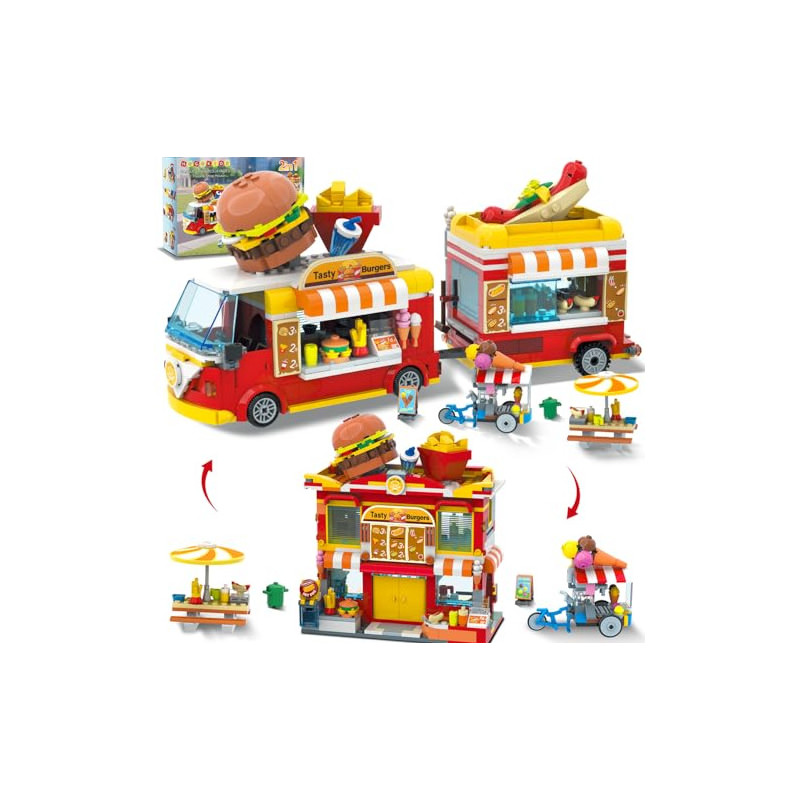 hogokids HG1067 Xếp hình lắp ráp ghép mô hình toa ăn
