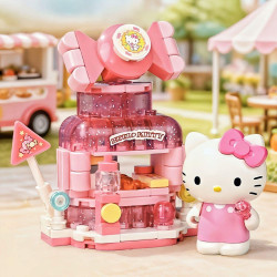 Keeppley K20897 Xếp hình lắp ráp ghép mô hình Gia đình Sanrio: Cửa hàng dành cho người sành ăn Hộp mù 6 loại Cửa hàng kẹo Hello Kitty, Cửa hàng trái cây giai điệu, Cửa hàng đồ uống Coolomi, Bánh rán chó tai lớn, Cửa hàng bánh pudding chó Pudding, Cửa hàng bánh chó Pacha