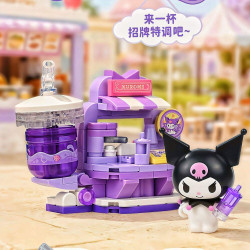 Keeppley K20897 Xếp hình lắp ráp ghép mô hình Gia đình Sanrio: Cửa hàng dành cho người sành ăn Hộp mù 6 loại Cửa hàng kẹo Hello Kitty, Cửa hàng trái cây giai điệu, Cửa hàng đồ uống Coolomi, Bánh rán chó tai lớn, Cửa hàng bánh pudding chó Pudding, Cửa hàng bánh chó Pacha