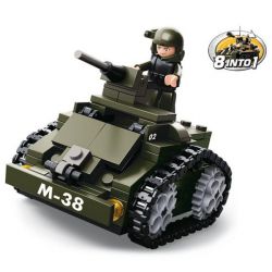 SLUBAN M38-B0588 B0588 0588 M38B0588 38-B0588 M38-B0587 B0587 0587 M38B0587 38-B0587 non  XE TĂNG THIẾT GIÁP 8 TRONG 1 bộ đồ chơi xếp lắp ráp ghép mô hình Military Army Quân Sự Bộ Đội 928 khối