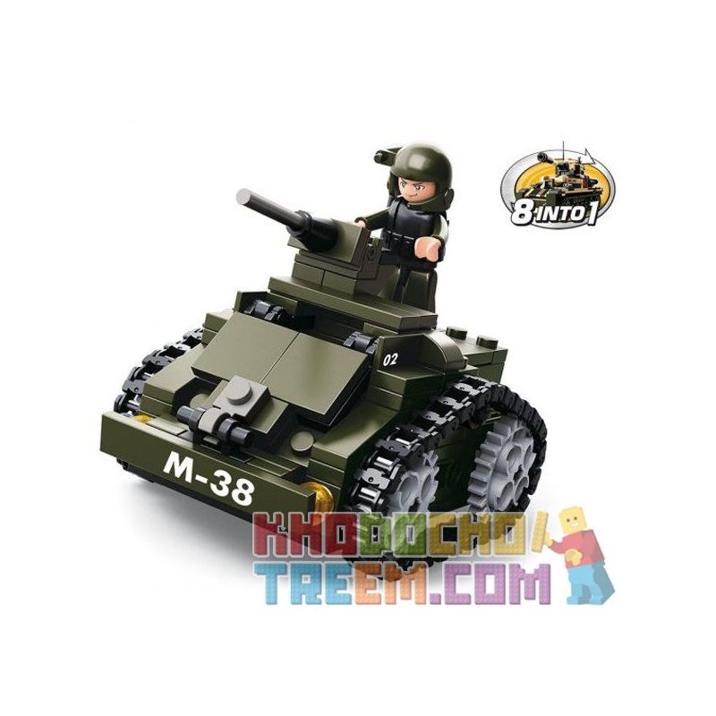 SLUBAN M38-B0588 B0588 0588 M38B0588 38-B0588 M38-B0587 B0587 0587 M38B0587 38-B0587 non  XE TĂNG THIẾT GIÁP 8 TRONG 1 bộ đồ chơi xếp lắp ráp ghép mô hình Military Army Quân Sự Bộ Đội 928 khối