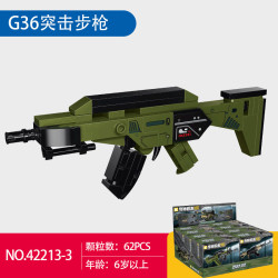 Keeppley 42213 Xếp hình lắp ráp ghép mô hình Súng trường tự động HK416 8 tổ hợp Súng trường tự động loại 95, súng trường tấn công AK-47, súng trường tấn công G36, súng tiểu liên MP5, súng máy hạng nặng Browning, súng máy Gatling, súng máy hạng nhẹ Deggarev, trận chiến hai súng