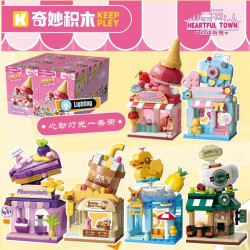 Keeppley K21901 Heartful Town Xếp hình lắp ráp ghép mô hình Hộp mù Wish Shop 6 loại: Cửa hàng kem Berry, Cửa hàng Polaroid mỉm cười, Công viên nước Vịt Vịt, Cửa hàng trà sữa Bobo, Cửa hàng bánh việt quất, Quán cà phê ngôi sao