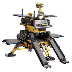 JAKI CK031 Xếp hình lắp ráp ghép mô hình 2 loại phương tiện thám hiểm mặt trăng: Phương tiện thám hiểm mặt trăng bình minh·Tuần tra, Phương tiện thám hiểm mặt trăng mạ vàng·Chuyển động nhẹ
