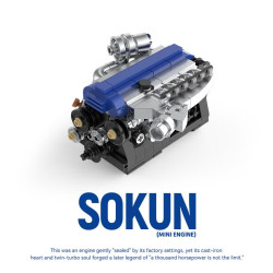 Pibo PB8869A Sokun Mini Engine Xếp hình lắp ráp ghép mô hình Động cơ nhỏ Toyota 2JZ-GTE