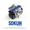 Pibo PB8869A Sokun Mini Engine Xếp hình lắp ráp ghép mô hình Động cơ nhỏ Toyota 2JZ-GTE