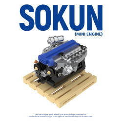 Pibo PB8869A Sokun Mini Engine Xếp hình lắp ráp ghép mô hình Động cơ nhỏ Toyota 2JZ-GTE