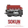 Pibo PB8869B Sokun Mini Engine Xếp hình lắp ráp ghép mô hình Động cơ nhỏ 4G63