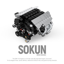 Pibo PB8869C Sokun Mini Engine Xếp hình lắp ráp ghép mô hình Động cơ nhỏ DB9V12