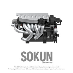 Pibo PB8869C Sokun Mini Engine Xếp hình lắp ráp ghép mô hình Động cơ nhỏ DB9V12
