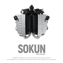 Pibo PB8869C Sokun Mini Engine Xếp hình lắp ráp ghép mô hình Động cơ nhỏ DB9V12