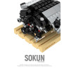 Pibo PB8869C Sokun Mini Engine Xếp hình lắp ráp ghép mô hình Động cơ nhỏ DB9V12