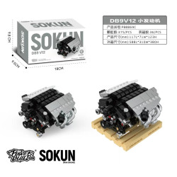 Pibo PB8869C Sokun Mini Engine Xếp hình lắp ráp ghép mô hình Động cơ nhỏ DB9V12